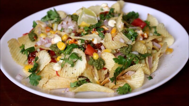 Homemade Potato Chips Salad Recipe Veggie Food Recipes
