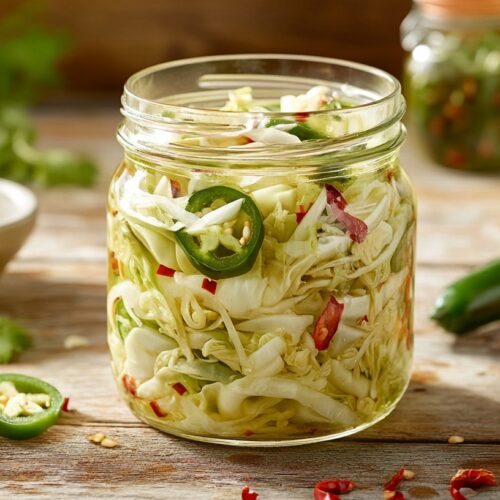 Pickled Cabbage with Jalapenos - Step by Step instructions