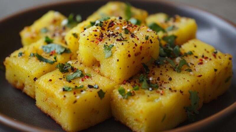 Bite-sized dhokla