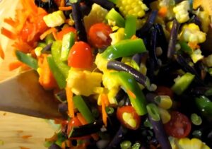 Vibrant medley of colorful vegetables