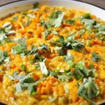 Close up view of Masala Quinoa Khichdi in a plate