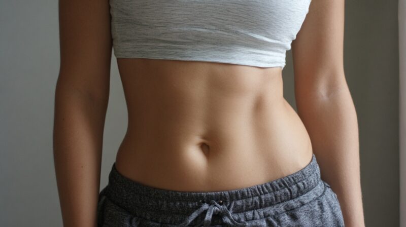 A toned midsection representing digestive health and gut balance